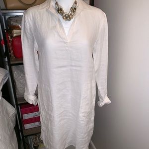 Tahari linen shirt dress